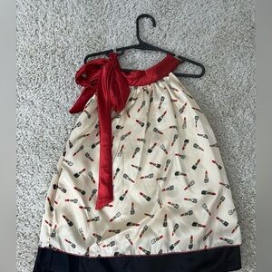 Girls 3T Little Miss Fashion Lipstick Sleeveless Dress NWT